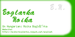 boglarka moika business card